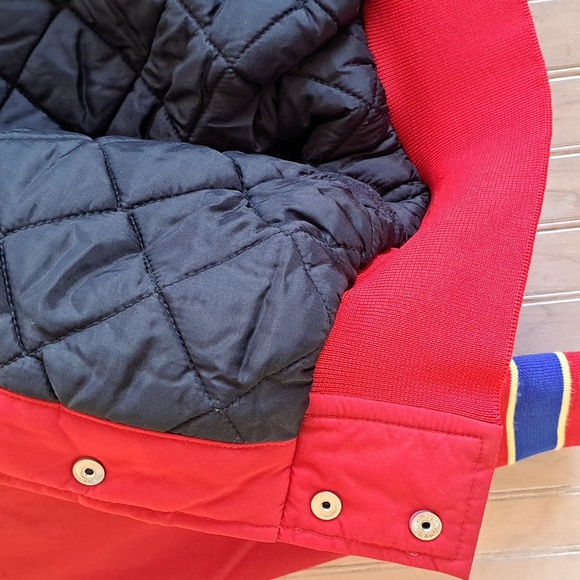 Rare Vintage Macy’s Thanksgiving Day Parade Varsity Bomber Jacket Red Nylon - Picture 7 of 15